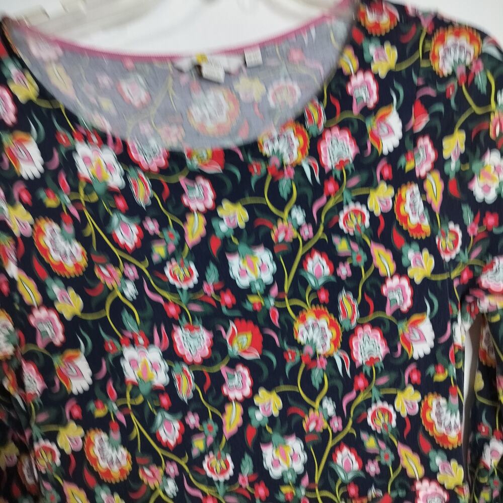 4656) Boden Abigail Floral Long Sleeve Jersey Knit Midi Dress 6P - Picture 3 of 10